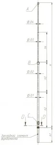 Опора трубчатая фланцевая ТАНС.12.100.000 (НФ-2,0-02-ц) OE OPORA ENGINEERING Опора трубчатая фланцевая ТАНС.12.100.000 (НФ-2,0-02-ц) OE OPORA ENGINEERING