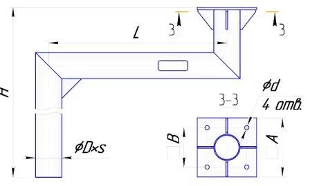 Консоль ТАНС.32.002.000 (В-20/8/Д360-24/8/Д360-1,7-б) OE OPORA ENGINEERING Консоль ТАНС.32.002.000 (В-20/8/Д360-24/8/Д360-1,7-б) OE OPORA ENGINEERING